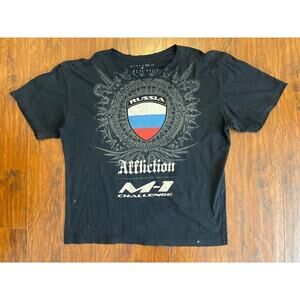 Affliction M-1 Challenge Russia MMA T-Shirt Mens Size 2XL